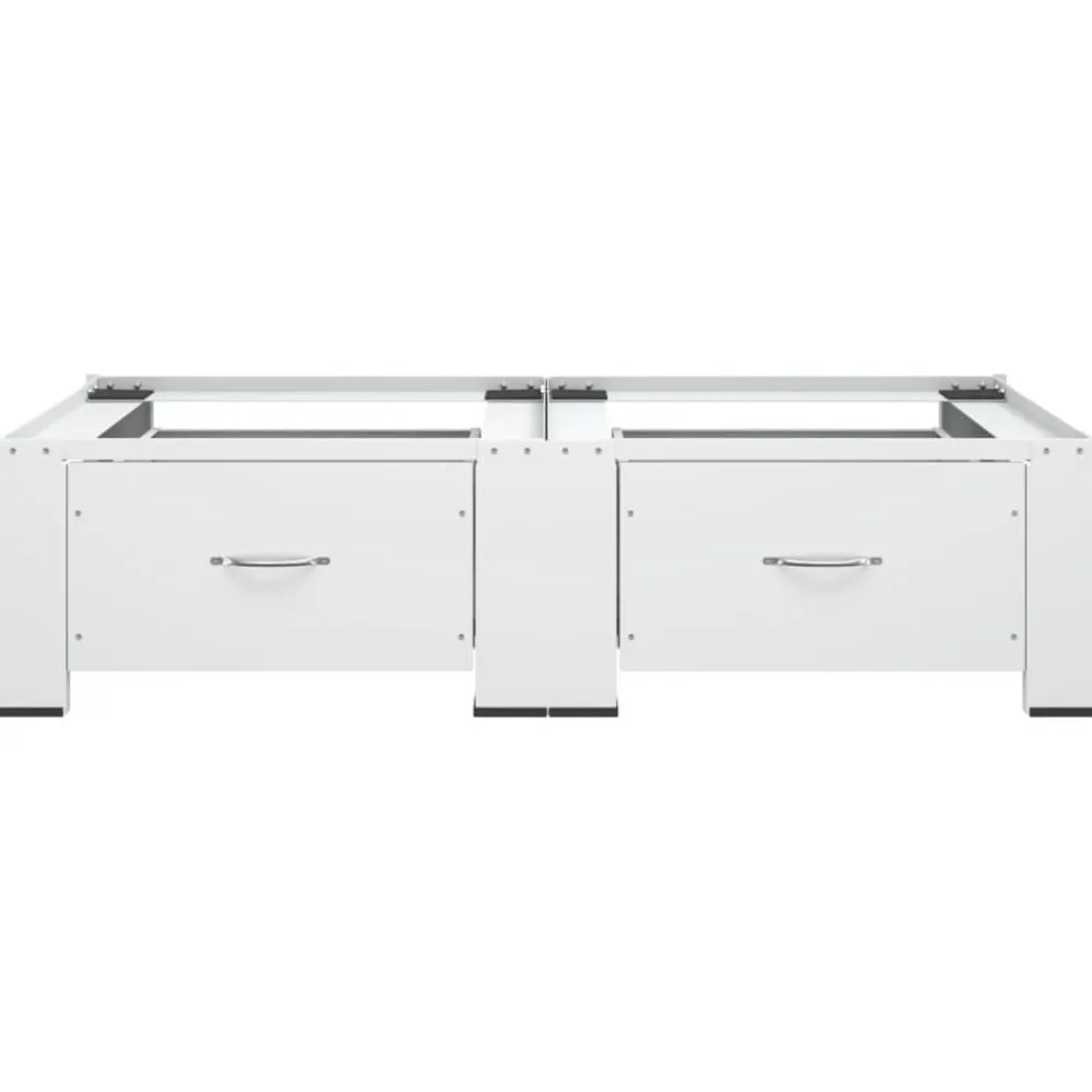 vidaXL Socle double pour lave-linge et sèche-linge avec tiroirs