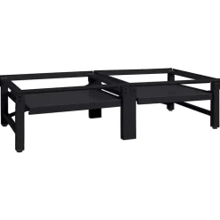 Accessoires Pour Appareils Électroménagers-vidaXL Socle pour Machine à Laver 2 pcs 124,5 x 61,5 x 32,5 cm Noir