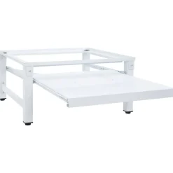 Accessoires Pour Appareils Électroménagers-vidaXL Socle pour machine à laver avec étagère coulissante Blanc