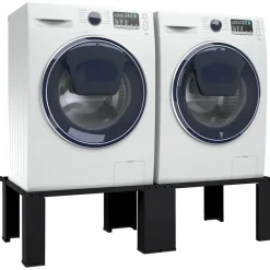 Accessoires Pour Appareils Électroménagers-vidaXL Socle pour Machine à Laver 2 pcs 127 x 54,5 x 32,5 cm Noir