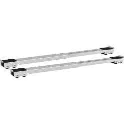 Accessoires Pour Appareils Électroménagers-vidaXL Socle pour machine à laver 2 pcs Argenté 72 x 5 x 4,5 cm Blanc