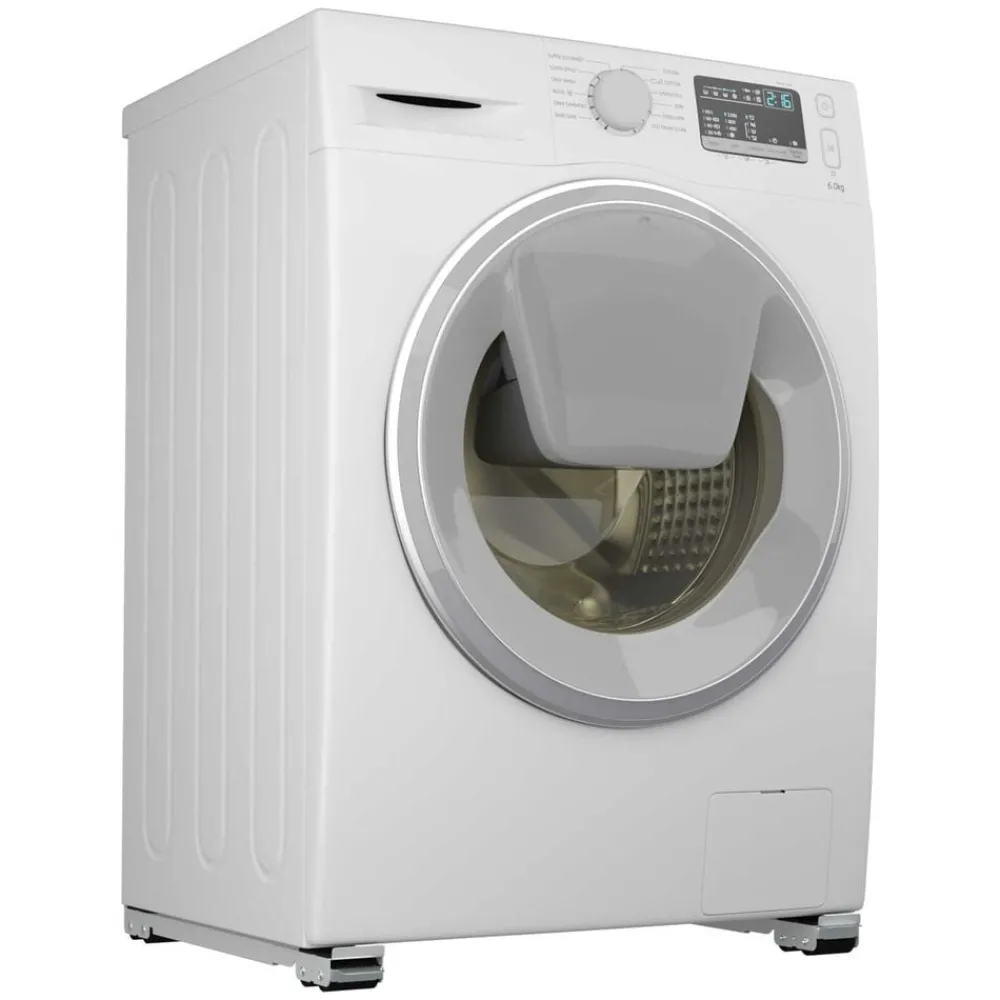 Accessoires Pour Appareils Électroménagers-vidaXL Socle pour machine à laver 2 pcs Argenté 72 x 5 x 4,5 cm Blanc