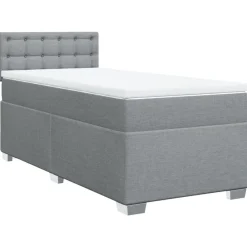 vidaXL Sommier à lattes de lit avec matelas 80x200 cm tissu