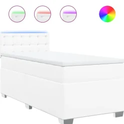 vidaXL Sommier à lattes de lit avec matelas 80x200 cm Similicuir