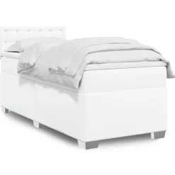 vidaXL Sommier à lattes de lit avec matelas 80x200 cm Similicuir