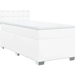 vidaXL Sommier à lattes de lit avec matelas 80x200 cm Similicuir