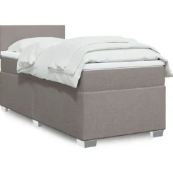 vidaXL Sommier à lattes de lit avec matelas 80x200 cm Tissu