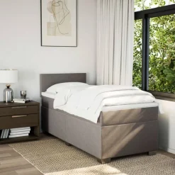 vidaXL Sommier à lattes de lit avec matelas 80x200 cm Tissu
