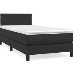 vidaXL Sommier à lattes de lit avec matelas 80x200cm Similicuir