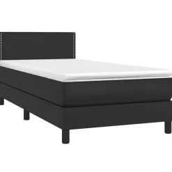 vidaXL Sommier à lattes de lit avec matelas 80x200cm Similicuir