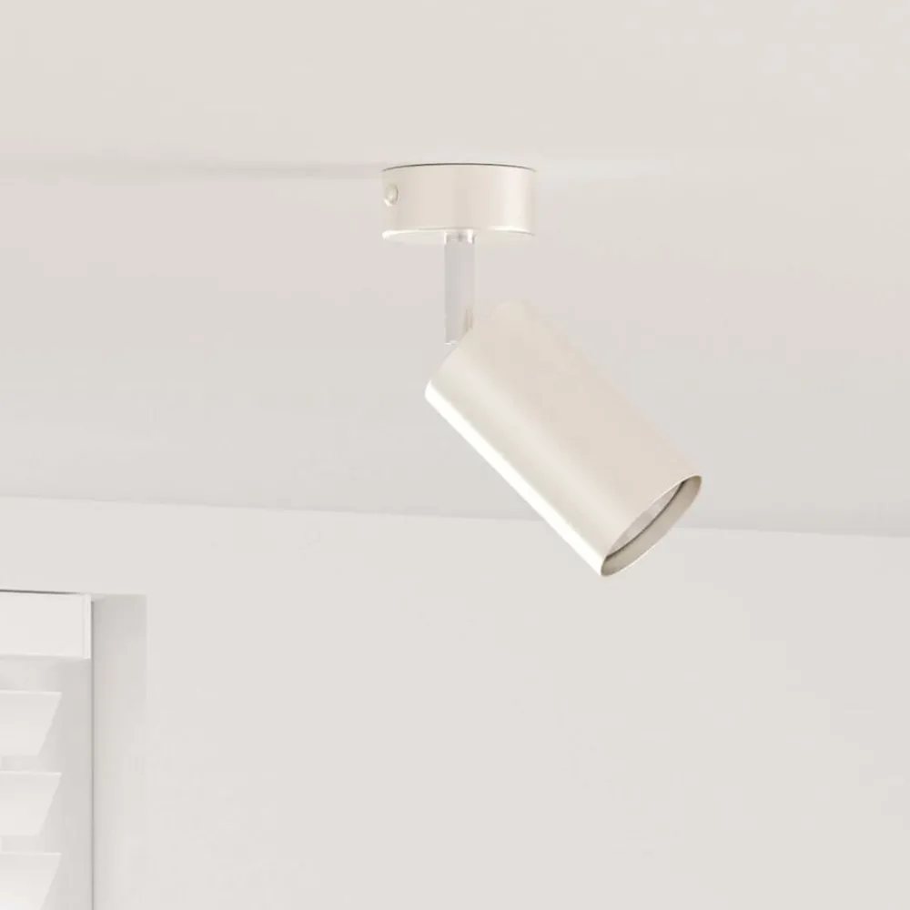Luminaires-vidaXL Spot de plafond avec des projecteurs Nickel 6 x 6 x 16 cm Métal Nickel brossé