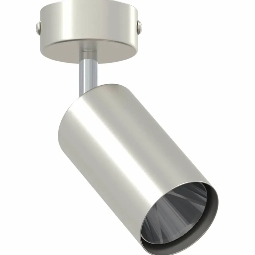 Luminaires-vidaXL Spot de plafond avec des projecteurs Nickel 6 x 6 x 16 cm Métal Nickel brossé