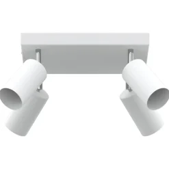 Luminaires-vidaXL Spot de plafond 26 x 26 x 16 cm Métal Blanc