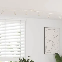 Luminaires-vidaXL Spot de plafond Nickel 176,5 x 9,5 x 14 cm Acier
