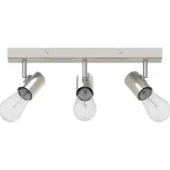 Luminaires-vidaXL Spot de plafond Nickel 38 x 6,5 x 11,5 cm Métal Nickel brossé
