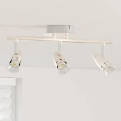 Luminaires-vidaXL Spot de plafond Nickel 36,5 x 10 x 12,5 cm Métal