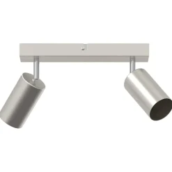 Luminaires-vidaXL Spot de plafond Nickel 26 x 6 x 16 cm Métal Nickel brossé