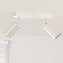Luminaires-vidaXL Spot de plafond Nickel 26 x 6 x 16 cm Métal Nickel brossé
