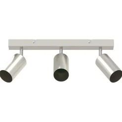 Luminaires-vidaXL Spot de plafond Nickel 38 x 6 x 16 cm Métal Nickel brossé