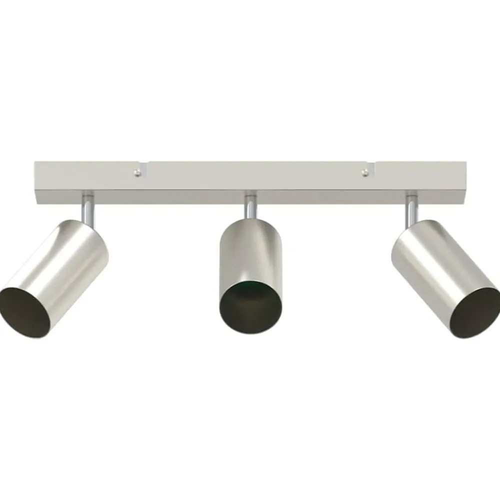 Luminaires-vidaXL Spot de plafond Nickel 38 x 6 x 16 cm Métal Nickel brossé
