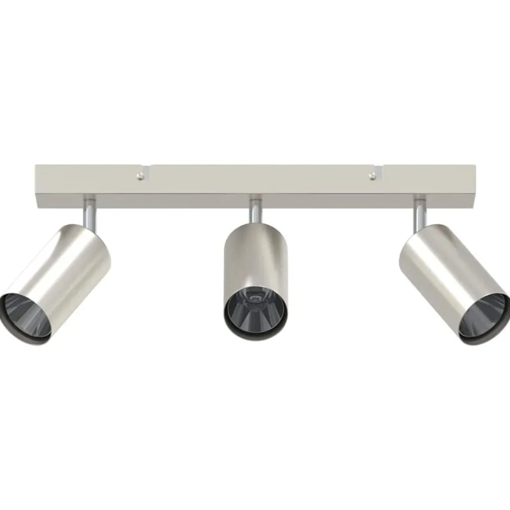 Luminaires-vidaXL Spot de plafond Nickel 38 x 6 x 16 cm Métal Nickel brossé