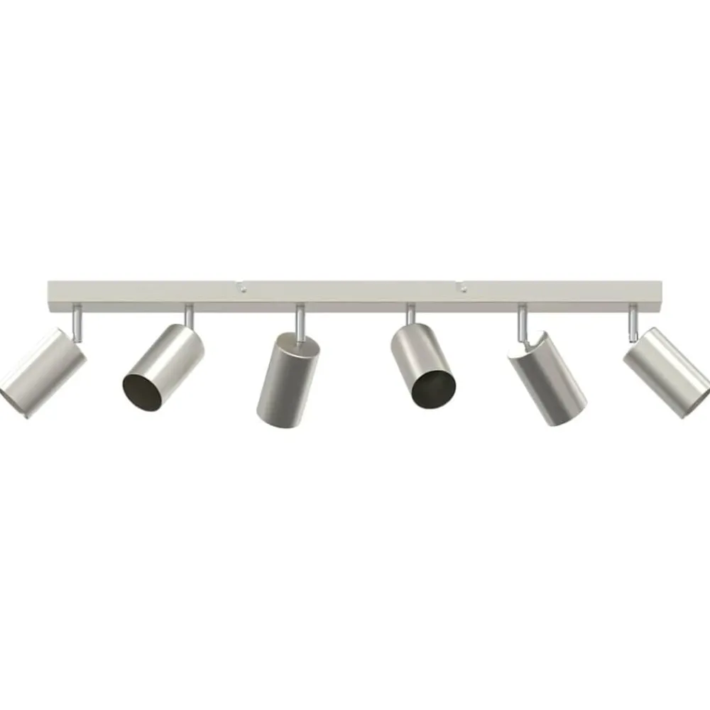Luminaires-vidaXL Spot de plafond Nickel 73 x 6 x 16 cm Métal Nickel brossé