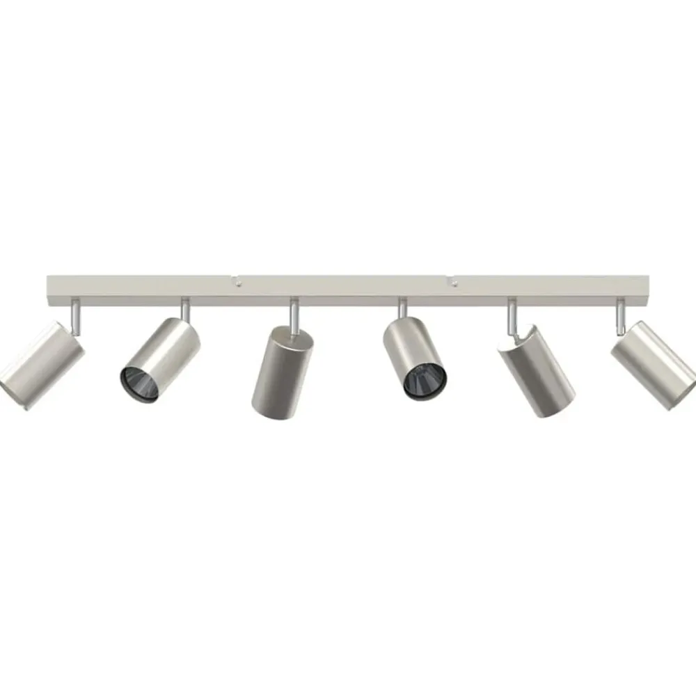 Luminaires-vidaXL Spot de plafond Nickel 73 x 6 x 16 cm Métal Nickel brossé