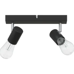 Luminaires-vidaXL Spot de plafond 26 x 6,5 x 11,5 cm Métal Noir