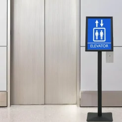 vidaXL Stand de Poster sur Pied Argenté a3 Fonte