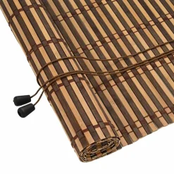 Décorations-vidaXL Store enrouleur avec des rideaux Marron 60 x 160 cm Bambou