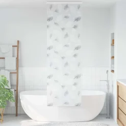 Décorations-vidaXL Store enrouleur de douche avec cassette largeur du tissu 56 cm Feuilles