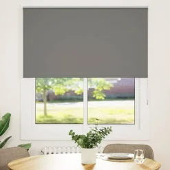 Décorations-vidaXL Store enrouleur occultant largeur du tissu 126,6 cm polyester Gris