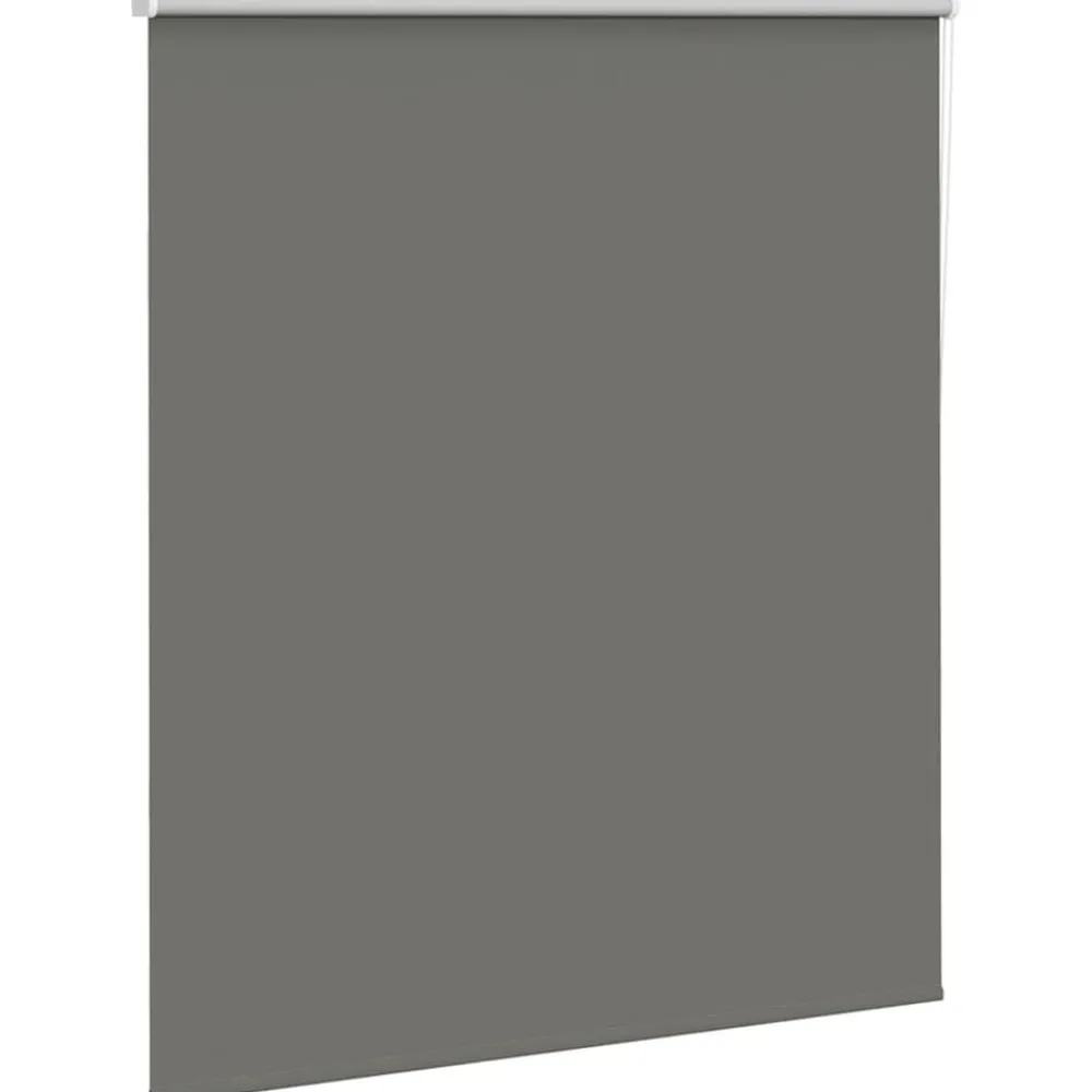 Décorations-vidaXL Store enrouleur occultant largeur du tissu 126,6 cm polyester Gris