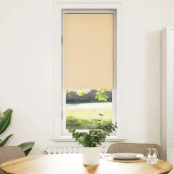 Décorations-vidaXL Store enrouleur occultant largeur du tissu 35,7 cm polyester Beige