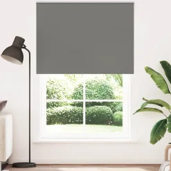 Décorations-vidaXL Store enrouleur occultant largeur du tissu 146,6 cm polyester Gris