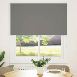 Décorations-vidaXL Store enrouleur occultant largeur du tissu 126,6 cm polyester Gris