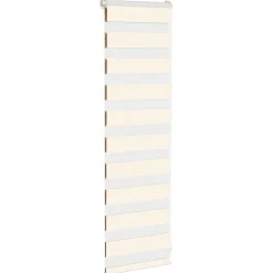 Décorations-vidaXL Store zèbre largeur du tissu 35,9 cm polyester Beige marbré