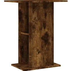 Articles Pour Animaux De Compagnie-vidaXL Support d'aquarium chêne fumé 60,5x36x72,5 cm bois d'ingénierie Ch&ecirc;ne fumé