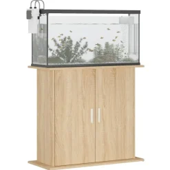 vidaXL Support d'aquarium Chêne Sonoma 81x36x73 cm Bois d'ingénierie