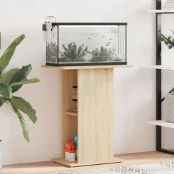 Articles Pour Animaux De Compagnie-vidaXL Support d'aquarium Chêne Sonoma 60,5x36x72,5 cm Bois d'ingénierie Ch&ecirc;ne sonoma