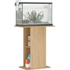 Articles Pour Animaux De Compagnie-vidaXL Support d'aquarium Chêne Sonoma 60,5x36x72,5 cm Bois d'ingénierie Ch&ecirc;ne sonoma