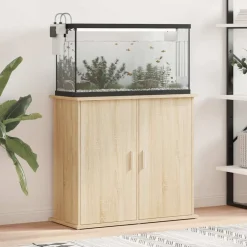 Articles Pour Animaux De Compagnie-vidaXL Support d'aquarium Chêne Sonoma 81x36x73 cm Bois d'ingénierie Ch&ecirc;ne sonoma