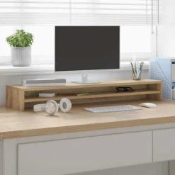 Appareils Électroniques-vidaXL Support d'écran Chêne artisanal 100 x 24 x 13 cm Bois d'ingénierie ch&ecirc;ne artisanal