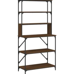 vidaXL Support de boulanger à 6 niveaux chêne marron 90x40x180 cm