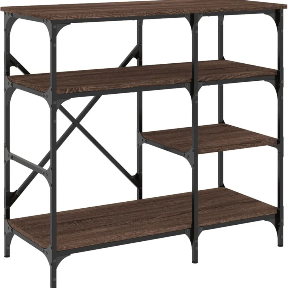 Arts De La Table & Arts Culinaires-vidaXL Support de boulanger chêne bois d’ingénierie et métal Marron