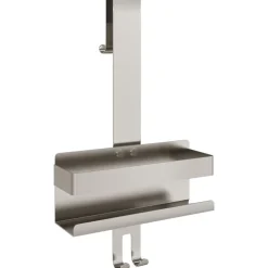 Étagères-vidaXL Support de douche suspendu acier inoxydable 304 brossé Argent