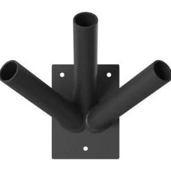 Décorations-vidaXL Support de Drapeau Noir 10,5 x 7,5 x 0,2 cm Acier