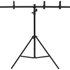 Appareils Photo-vidaXL Support de fond en forme de T Noir 91x60x(70-200) cm