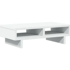 Appareils Électroniques-vidaXL Support de moniteur 50x27x15 cm bois d'ingénierie Blanc