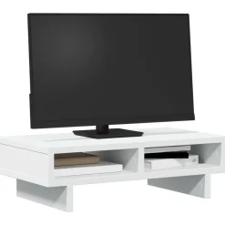 Appareils Électroniques-vidaXL Support de moniteur 50x27x15 cm bois d'ingénierie Blanc